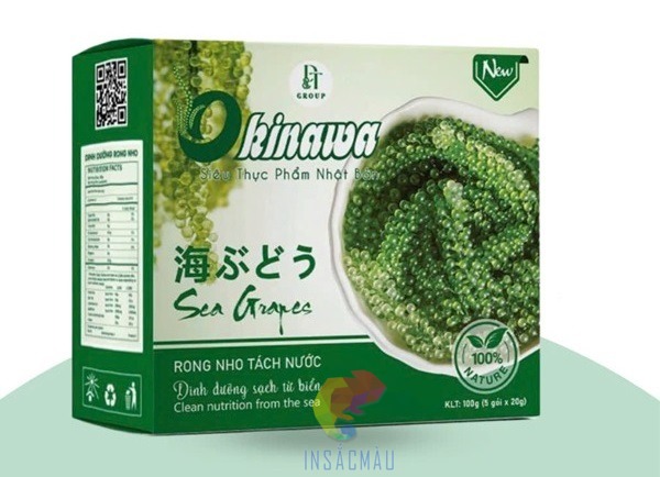 Mẫu hộp giấy đựng rong nho