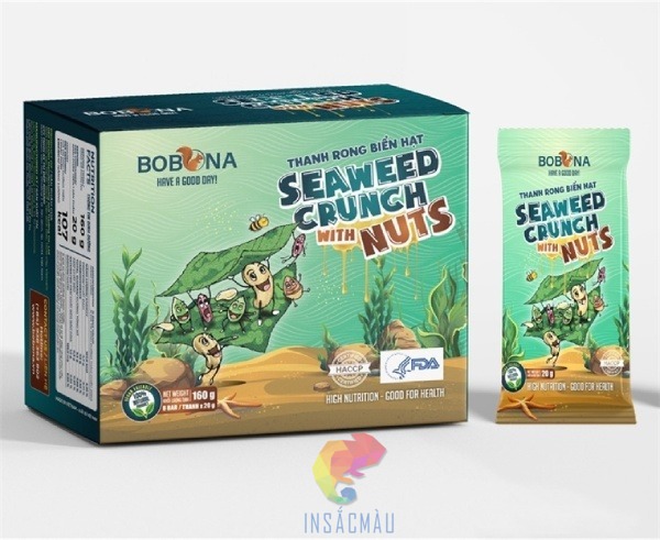 Mẫu hộp đựng rong biển làm từ chất liệu ivory