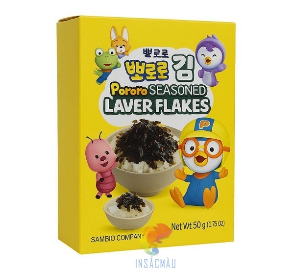 Mẫu hộp giấy đựng rong biển sấy cho trẻ em