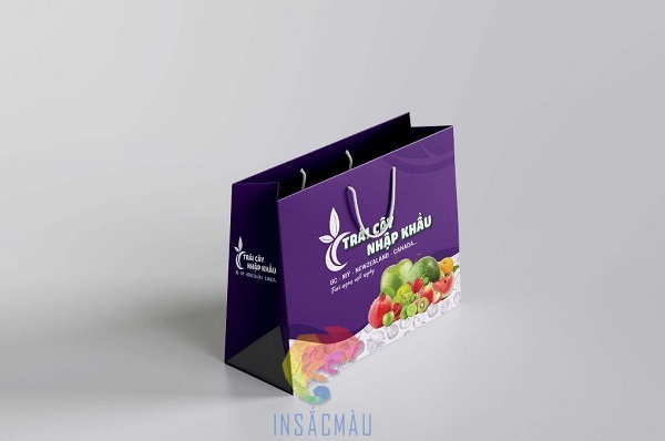 Mẫu túi giấy đựng hoa quả thiết kế ấn tượng