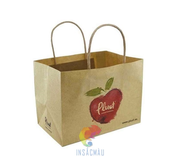 Mẫu túi giấy kraft đựng trái cây