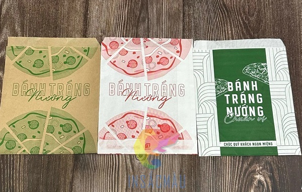 Mẫu túi đựng bánh tráng nướng nhiều màu sắc, chất liệu