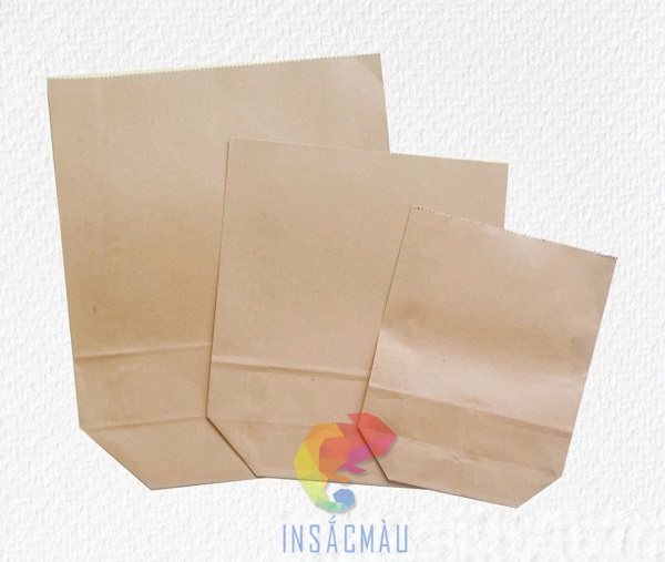 Mẫu túi giấy kraft đựng bánh tráng nướng nhiều kích cỡ