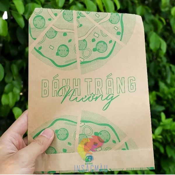 Mẫu túi giấy kraft đựng bánh tráng nướng