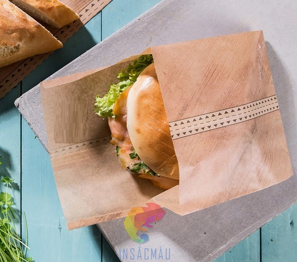 Mẫu túi giấy đựng hamburger có nắp đậy