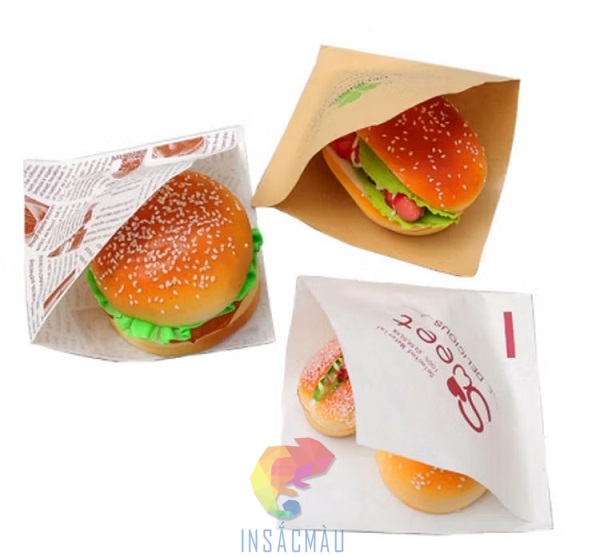 Mẫu túi giấy đựng hamburger kiểu xẻ chữ L