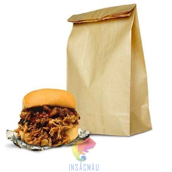 Mẫu túi đựng bánh hamburger xếp đáy