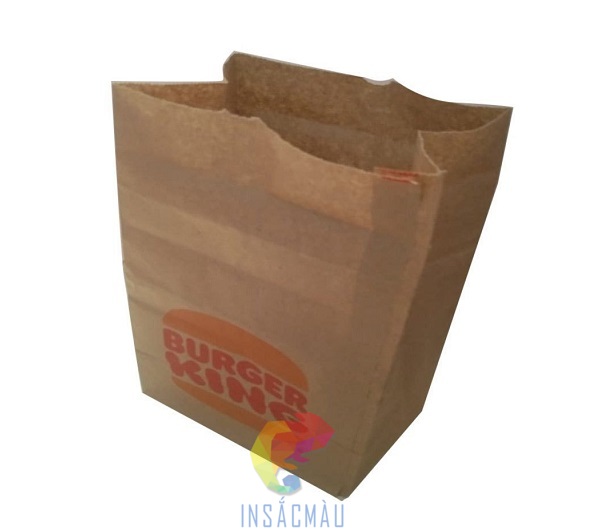 Mẫu túi đựng bánh hamburger bằng giấy kraft đảm bảo an toàn