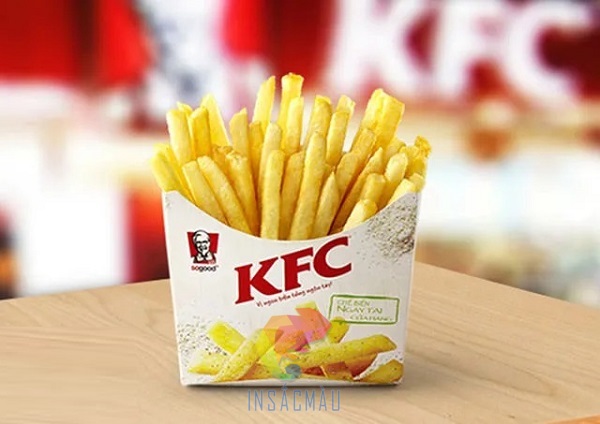 Mẫu túi giấy nhỏ đựng khoai tây chiên cho một người