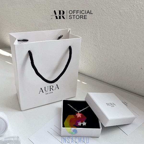 Mẫu túi giấy đựng trang sức thương hiệu AURA