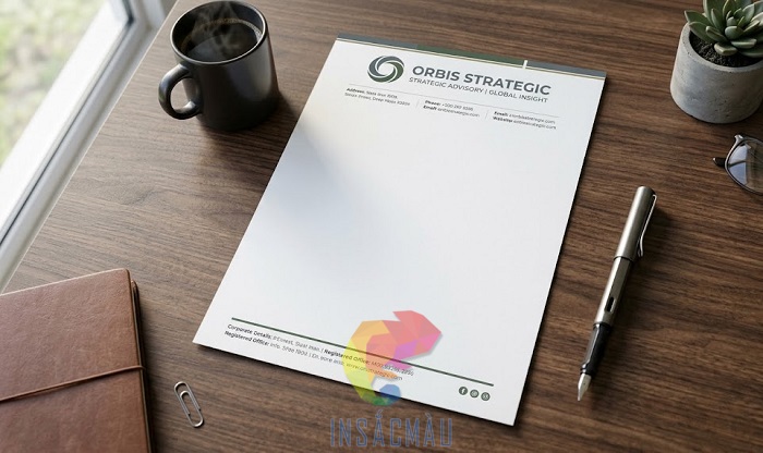 In letterhead chuyên nghiệp, hỗ trợ thiết kế tại In Sắc Màu