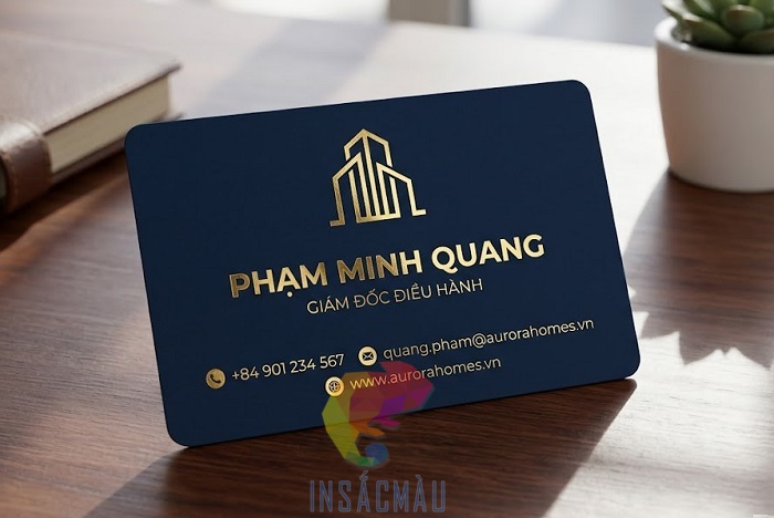 Mẫu danh thiếp động sản bo góc
