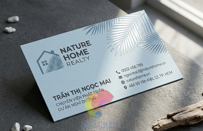 Mẫu card visit bất động sản thiết kế nhẹ nhàng, đẹp mắt