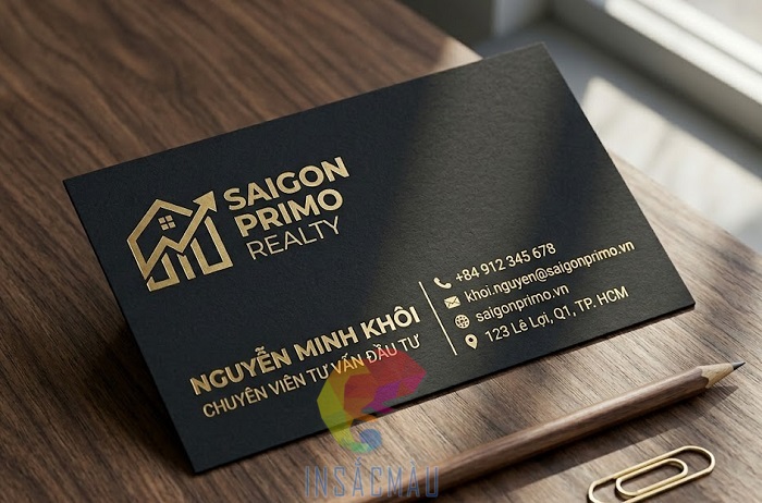 Mẫu card visit bất động sản tông màu trầm thu hút