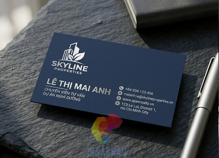 Mẫu name card bất động sản đẹp, thiết kế đơn giản, tinh tế