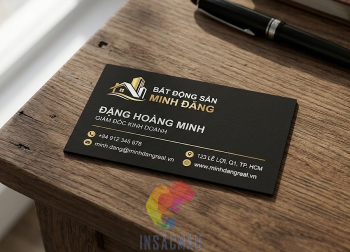 Mẫu card visit bất động sản thiết kế sang trọng