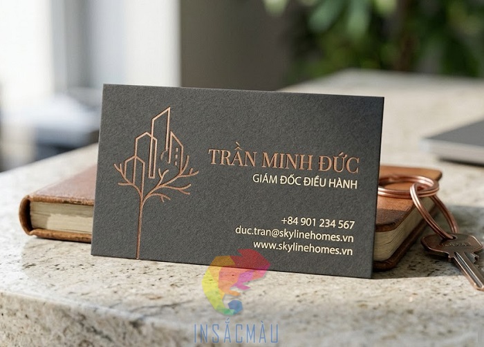 Mẫu danh thiếp bất động sản thiết kế đơn giản, tinh tế