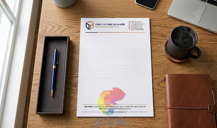 Mẫu letterhead đơn giản, thu hút