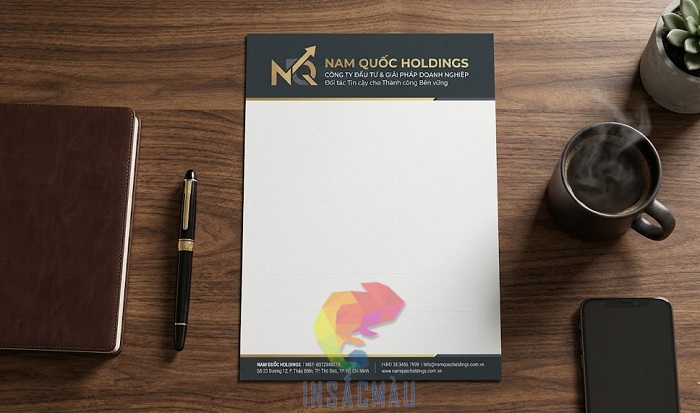 Mẫu giấy tiêu đề thư tone màu tối