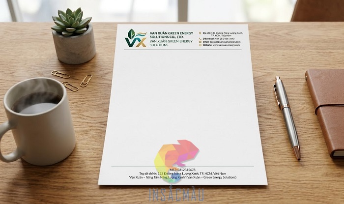 Mẫu letterhead màu sắc dịu nhẹ