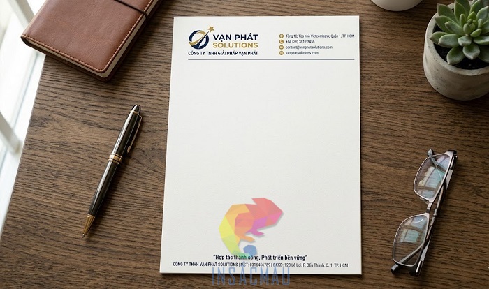 Mẫu letterhead chuyên nghiệp, đầy đủ thông tin