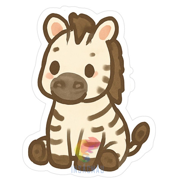 Mẫu sticker con ngựa đáng yêu