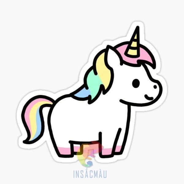 Mẫu sticker con kỳ lân