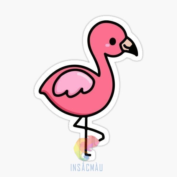 Mẫu sticker con hồng hạc