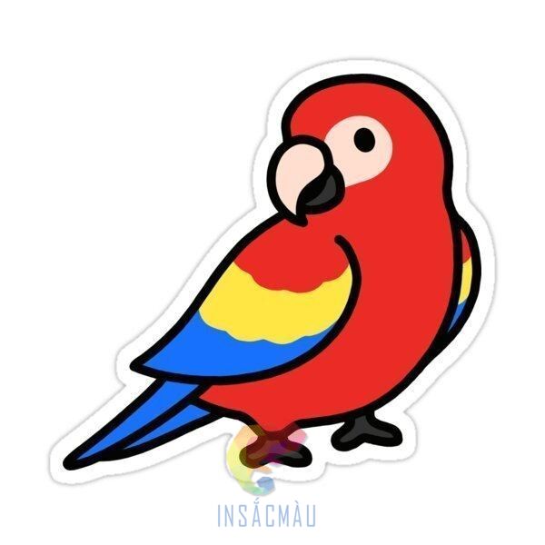 Mẫu sticker hình con vẹt
