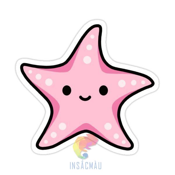 Mẫu sticker hình con sao biển