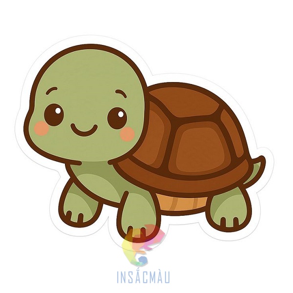 Mẫu sticker hình con rùa
