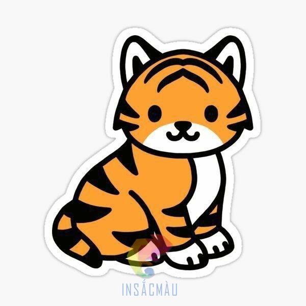 Mẫu sticker con hổ dễ thương