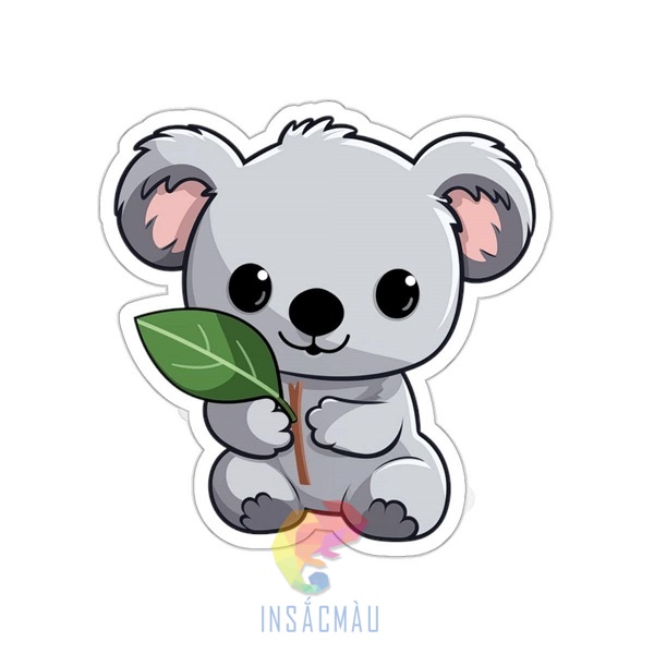 Mẫu sticker con gấu túi Úc