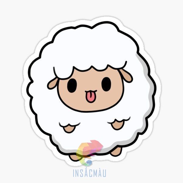 Mẫu sticker con cừu