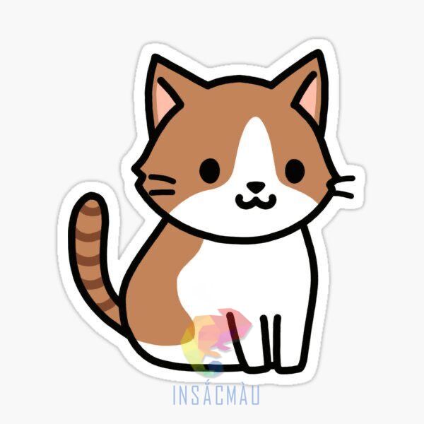 Mẫu sticker hình con mèo cute