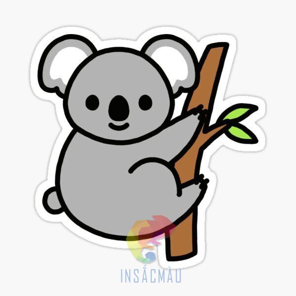 Mẫu sticker hình con gấu túi
