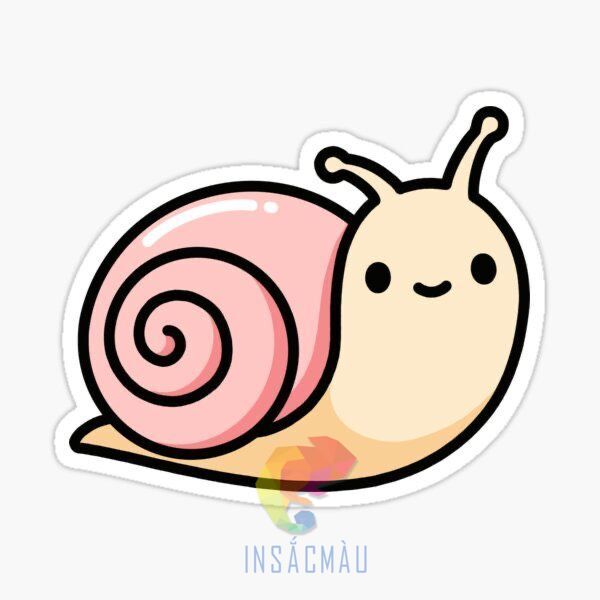 Mẫu sticker hình con ốc sên