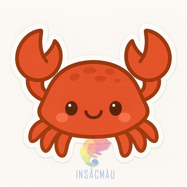 Mẫu sticker hình con cua
