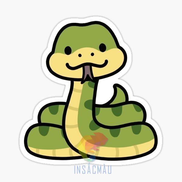 Mẫu sticker hình con rắn