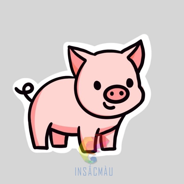 Mẫu sticker hình con heo