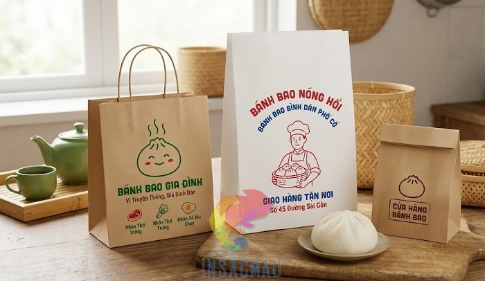 Mẫu túi đựng bánh bao thiết kế theo yêu cầu