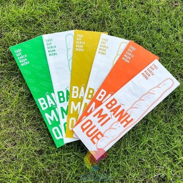 Các mẫu túi giấy đựng bánh mì que nhiều màu sắc