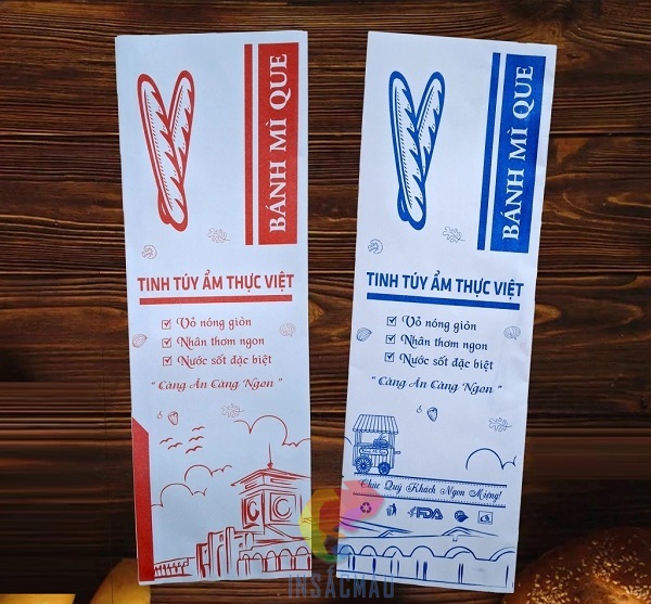 Mẫu túi đựng bánh mì que thiết kế đơn giản, thu hút