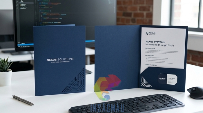 Mẫu folder 1 túi thiết kế chuyên nghiệp