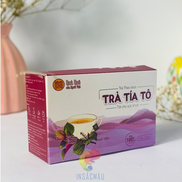 Mẫu thiết kế bao bì đựng trà thảo mộc dáng ngang kiểu nắp gài hai đầu