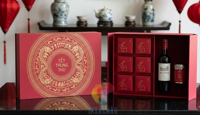 Mẫu hộp bánh trung thu kèm quà tặng cao cấp