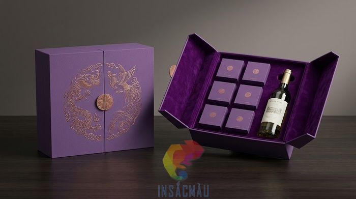 Mẫu hộp đựng bánh trung thu + quà kiểu nắp cánh bướm
