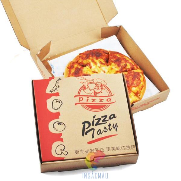 Mẫu hộp giấy carton dẹt đựng pizza