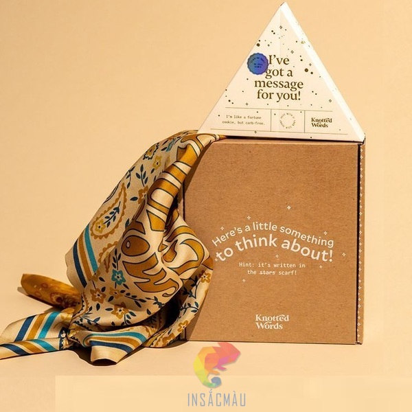 Mẫu hộp giấy carton dẹt đựng khăn lụa