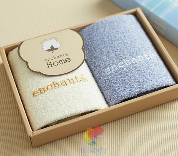 Mẫu hộp giấy carton dẹt đựng khăn tắm kiểu nắp rời